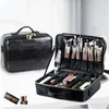 Sac de maquillage en cuir PU pour femmes, Kit de tatouage de voyage professionnel de grande capacité, trousse à outils et cosmétiques 240328