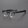 Sunglasses Frames Vintage Round Glasses Frame Thick Side Acetate Glass Can Be Equipped With Prescription Glasses.