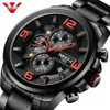 NIBOSI Design Unique hommes montre-bracelet large grand cadran montre à quartz décontractée affaires mâle Sport montre hommes créatifs Relogio Masculino241S