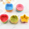 Backformen 7 teile/los Silikon Kuchen Tasse Runde Geformt Muffin Cupcake Formen Home Küche Kochen Liefert Dekorieren Werkzeuge