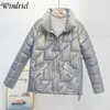 Parka Donna S-4XL Studenti Fi Lucido Impermeabile Abbigliamento da neve Giacche calde Cott Cappotti imbottiti Jaqueta Feminina Windriel g62Q #