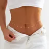 Belly Chains Boho Mtilayer Chain Womens Simple Y Crystal Beads Body Bikini Beach midja Summer smycken gåva Drop Delivery Otmks Otni4