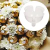 装飾的な花60 PCSウェディングブーケチョコレートトーラスラウンドトレイフラワースタンドボールベースラッパーキャンディーサポートカップ花嫁