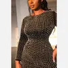 Plus Size Dres pour femmes 2021 Party Eleagent Office Lady Perles Slip Hem Maxi Dr Night Club Outfit Gros Dropship I2If #