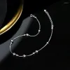 Anklets 925 Sterling sier Geometric Round Bead Ankle Chain 2024 y Jewelry Fashion Birthday Gifter Drop Delivery Othpk