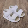 Sandals Baby Boys Girls Soild Summer Breathable Anti-Slip Shoes Sandals Toddler Soft Soled Shoes 0-18 Months Hollow Shoesdropshipper 240329