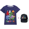 Jardín de Banban Biños Biños Camiseta Hat infantil Niños de manga corta Tops casuales Camas para niños pequeños Ropa de ropa 240318