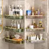 Decorative Figurines XK Wall-Mounted Toilet Rack Punch-Free Bathroom Shelf Washstand