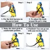 Other Bird Supplies 1.2m/1.3m 4-color Parrot Harness Pet Fur Outdoor Flight Traction Belt Strap Adjustable Anti Bite Training Rope