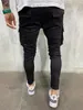 fi Mens Stretchy Skinny Jeans Masculino Casual Streetwear Calças Basculador Jeans High Street Múltiplos Bolsos Slim Fit Calças Jeans Z6vo #