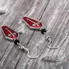 Dangle Earrings Red Coffin Vampire Cross Punk Goth Style Long Earring For Women Girls Personality Halloween Jewelry Gifts