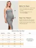 Vestidos de maternidade Momanda Halter Neck Rib Mulheres grávidas desgaste italiano macarrão alça de ombro bodycon vestido quadrado pescoço chá de bebê mulheres grávidas desgaste MA002L2403