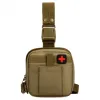 Bolsas al aire libre Tactical Pouch Pouch West Bag West Impermeable Molle System First Aid Ayudas Medicina Medicina Caza Haz Caza Bolsa de pierna de trekking