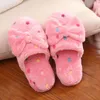Slippers Womens Bow Cotton Ladies Cute Winter Warm Indoor Non-Slip Home Shoe Sandals Woman Summer 2024 Women