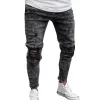 Herren Jeans Feitong Männer Top Kleidung Skinny Stretch Denim Hosen Died Ripped Freyed Slim Fit Hosen von Male Drop Delivery Apparel Cloth Dhsva