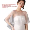 Mariage Wrap Capes Soft Tulle Châles et Wraps avec perles Demoiselle d'honneur Capelet Haussement d'épaules pour soirée formelle Dr s9J4 #