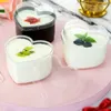 Disposable Cups Straws 8 Sets Mousse Cup Jelly Ice Cream Heart Shape For Shop Home