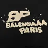 Designer B famille haut de gamme Paris BB graffiti lavage eau famille aristocratique lettre T-shirt à manches courtes unisexe T-shirt à manches courtes 1YOD