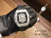 Męskie zegarek designerskie zegarki ruch Automatyczny luksusowy luksusowy zegarek mechaniczny automatyczny męski wzór czaszki silikon Wysoka jakość