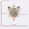 Broches Broches Classique À La Mode Luxueux Strass Papillon Ange Fille Broche Alliage Exquis Femmes Badge Robe Accessoires Assortis Y240329