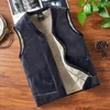 Mannen Vesten 2024 Herfst Winter Mannen Casual Mouwloze Jas Warme Fleece Vest Jassen Mannelijke Dikke Kasjmier Jassen D653