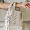 Sacs fourre-tout sac à main de grande capacité de luxe pour femmes tassel perle de purs à bourse décore sac de plage sac à plage 240326
