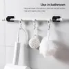 Shower Curtains 10pcs Curtain Rod Brackets No Drilling Self Adhesive Holder Hooks Hangers For Bathroom Kitchen Home