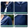Navy Sailor Outfit Uniforme scolaire japonais Jupe Fille JK Uniformes Étudiant Sailor Dr Étudiant coréen Seifuku Costume d'écolière B4xm #