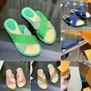 Designer Women Sandals Cross Belt Flat Slipper Fashion Embossed Summer Low Heel Slippers Slides Flip Flops Sandals Size 34-41