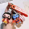 Portachiavi di design per accessori da uomo One Piece Anelli portachiavi Rufy Seven Wuhai Essolon Portachiavi personaggio dei cartoni animati zaino portachiavi ciondolo