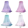 Summer Princess Wind Mosquito Net Creative Elegant Round Spets Border Insect Bed Canopy Net Bedroom Bed Hanging Decorations 240315