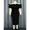 Am030634 Large Women's Sequin Banquet Mesh Splicing Party Dress 157138