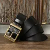 Riemen Vintage stijl lederen riem handgemaakt met dik rundleer, ideaal voor casual en zakelijke kleding