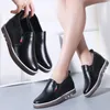 Casual Shoes Women Height Increasing Warm Real Leather Fashion Moccasins Female Slip-on High Elevator Footwear Flats Ladies Size 35-40