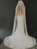 topqueen V30 morbido singolo livello velo da sposa con bordo tagliato foto reali Lg 3M cattedrale velo da sposa Sheer italiano tulle velo N2m0 #