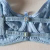 Bras Sets Mesh Underwear Femmes Transparent Bandage Bra Panty Set Charm Ladies Sexy Lingerie