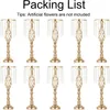 Vases 10 Pcs Gold Vase For Wedding Centerpieces Table Decorations With Chandelier Crystals Flower Metal Stand