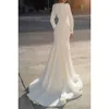 Urban Sexy Dresses Yumdai Luxury Dubai Rhinestone White Wedding Bridal Evening Dress 2023 Bankett Fishtail Long Sleeve High-End Ball YQ240329
