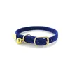 Dog Collars Cute Cat Collar Small Plant Velvet Cloth Gold Accessories Copper Beads Comfortable Touch Adjustable Pet