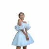 xijun Short Boho Wedding Dres Prom Gowns A-Line Tiered Ruffles Puffy Mini Wedding Party Gowns For Bride Robes De Mariage q3jE#