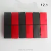 Aufbewahrungsflaschen 12,1 mm Mattschwarz / Rot Hochwertige Lippenstifthülse Quaderlippenbehälter Quadratische Verpackung Plastikflasche 50 teile / los