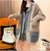 2023 Nouveau Automne Hiver Femmes Épissage Denim Veste Femmes Lg Manches Jean Vestes Fi Femelle Lâche Pull Cardigan Veste h6FZ #