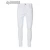 Calças de grife masculinas na moda off amira jeans high street mens novo lavado e anti envelhecimento slim fit