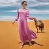 Etnische kleding Dubai Turkije Diamanten Avondjurken voor vrouwen Gordeljurk Kaftan Moslim Abaya Eid Ramadan Marokko Kaftan Gewaad