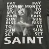 Męskie koszulki 2024 Nowy lato vintage Saint Michael T-Shirt Najlepsza jakość Burning Dollar T-Shirt T-shirt O Neck bawełniane topy J240322