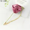 Rose Boutniere Corsage Wedding Boutniere Pin для мужчин Женщины шелковые бэтхол -жениха для вечеринок акции.