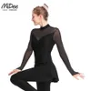 Midee Jazz Dance Costume Adulte Combinaison Gymnastique Tenues Lg Manches Pantalon Jupe Justaucorps Competiti Performance Stage Dancewear s2sL #