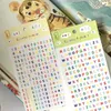 Gift Wrap Korean Alphabet Number Stickers Scrapbooking Diary Decorative DIY Cute Colorful Clear Epoxy Letter Sticker Junk Journal Craft