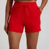 Lu Women's Shorts Mens Shorts Mermaid Curve Quick Drying 12 Colors Short 3 Front Pocket