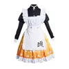 anime Agatsuma Zenitsu Cosplay Costume Maid Dr Outfits Halen Carnival Suit Kimetsu No Yaiba Maid Uniform Waiter M19a#